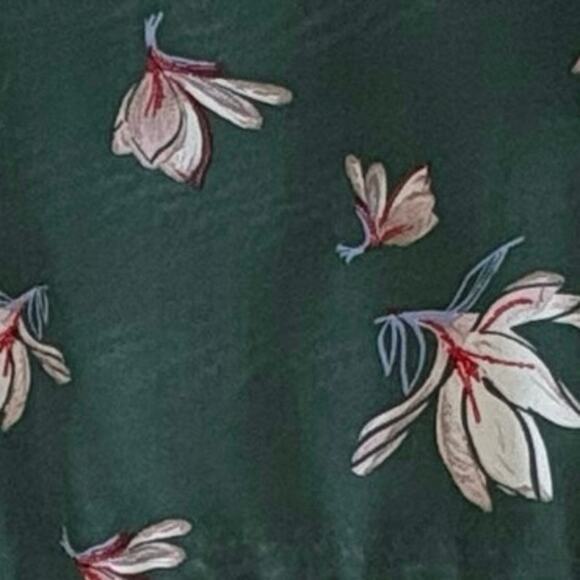 Japna Racerback Camisole Ruffle Peplum Women's M | Green Floral Fairy Goth - Picture 4 of 7